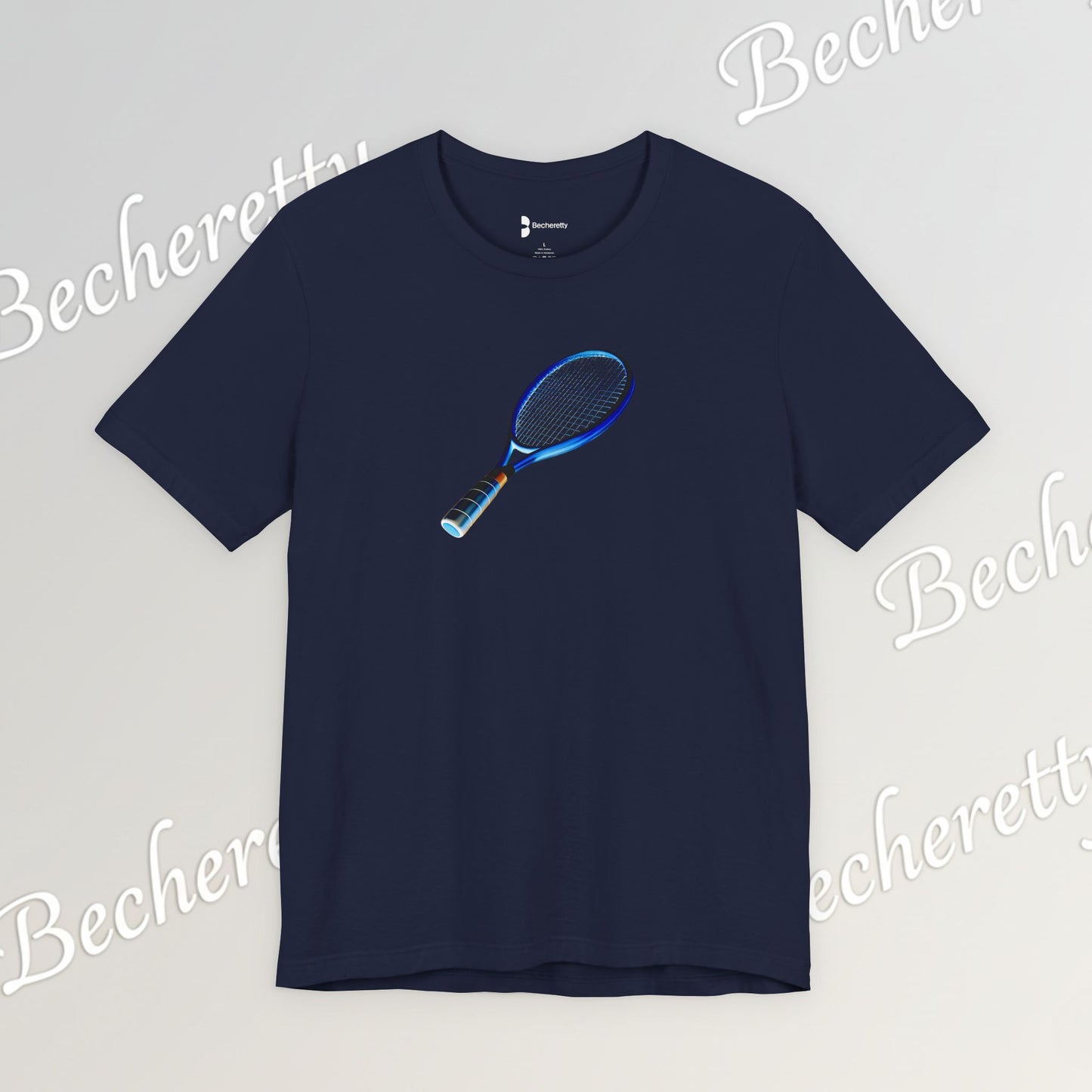 Vintage Tennis Racket  T'Shirt - Art Graphic Becheretty - Tennis Enthusiasts - Casual Wear