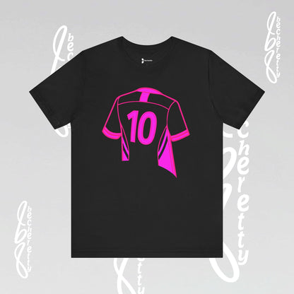 Number 10 Tee - Art Minimalist Graphic Becheretty - Game day - Casual wear - Perfect gift for sports fans.