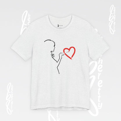 Graphic Art T-shirt "Love" Minimalist Design Becheretty - Urban Style - Casual Wear