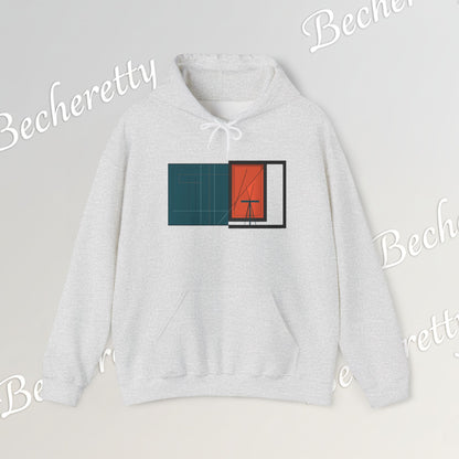Architectural-Inspired Graphic Hoodie Becheretty — Modern Minimalist Geometric Art Sweatshirt