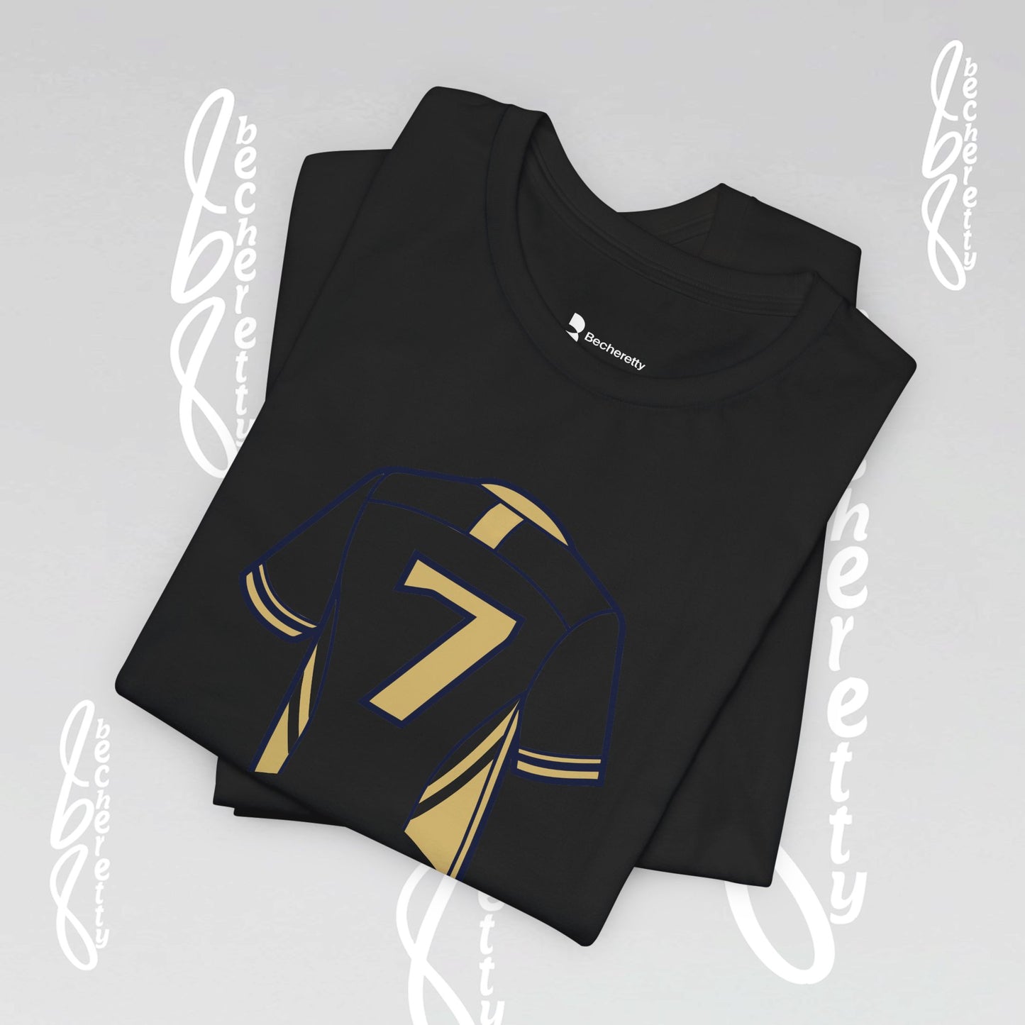 T-shirt - Number 7 GOAL - Art Graphic Minimalist Becheretty - Casual Wear - Team Spirit