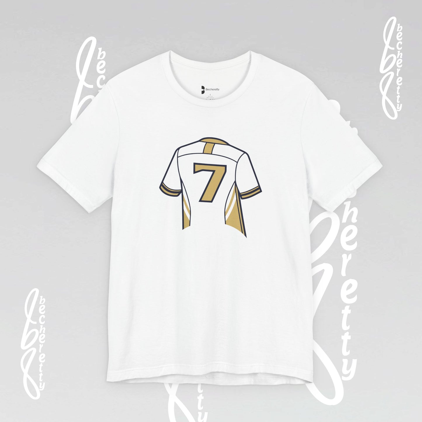 T-shirt - Number 7 GOAL - Art Graphic Minimalist Becheretty - Casual Wear - Team Spirit