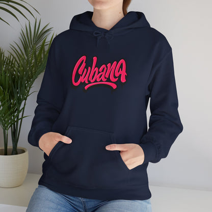 Graphic Hoodie "Cubana"  Art Graphic Becheretty - This spacious kangaroo-style bag proudly displays a connection to Cuban culture.