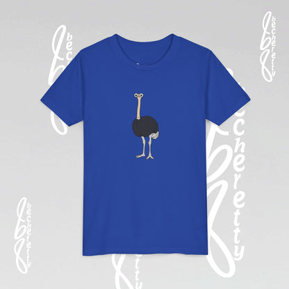 Youth Ostrich Graphic Tee - Becheretty desing for Kids, Cool Summer Top, Gift for Birthdays, Animal Lovers Tee