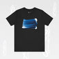 Stylish Blue Brushstroke Unisex Tee - Wear the Passion. Wear the Art - Becheretty - Perfect for summer day by the beach.