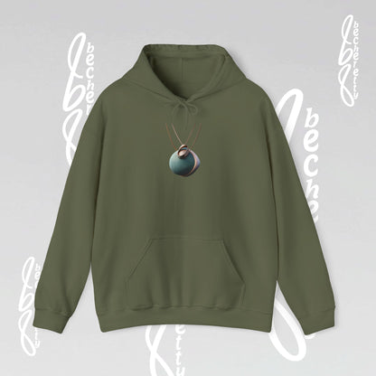 Futuristic Necklace - Graphic Hoodie Becheretty - Unisex, Original Gift for Friends