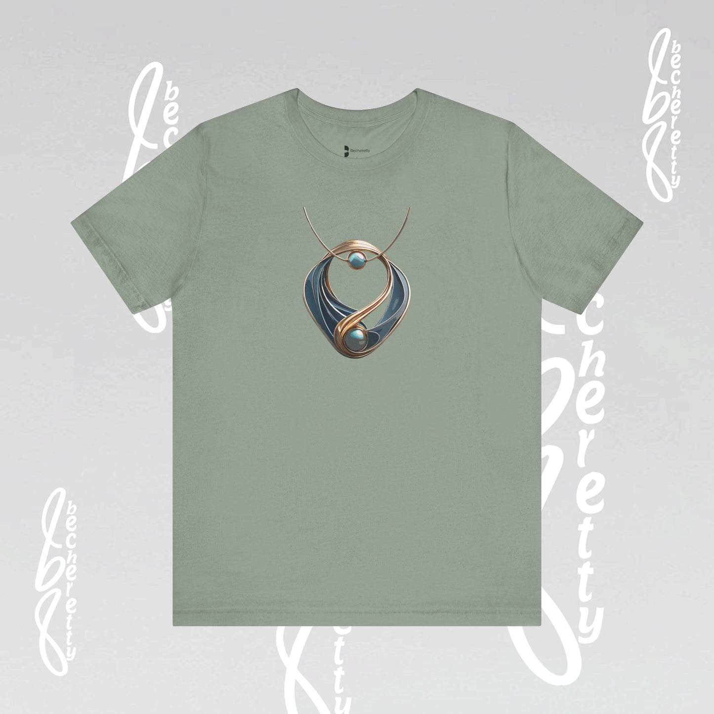 Necklace Artistic design - Statement T-Shirt Becheretty - Casual wear - Unique Graphic Top, Everyday Style