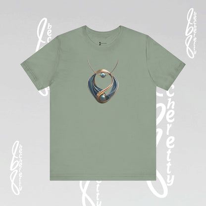 Necklace Artistic design - Statement T-Shirt Becheretty - Casual wear - Unique Graphic Top, Everyday Style