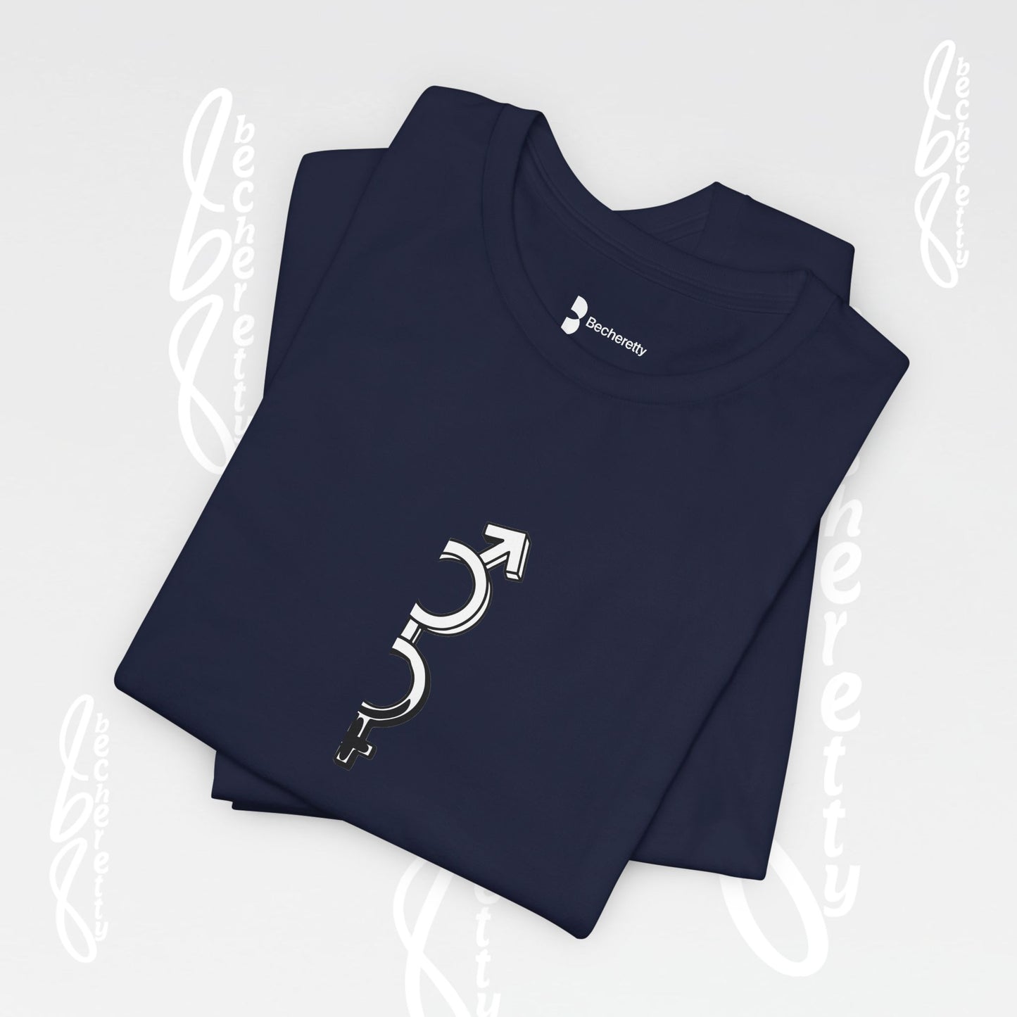 Minimalist Graphic Design Becheretty - Unisex Short Sleeves - Casual - Pixels Void Line