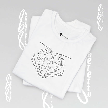 Autism Awareness T-Shirt  "My Heart is Yours" - Becheretty Minimalist design - Unisex, casual wear.