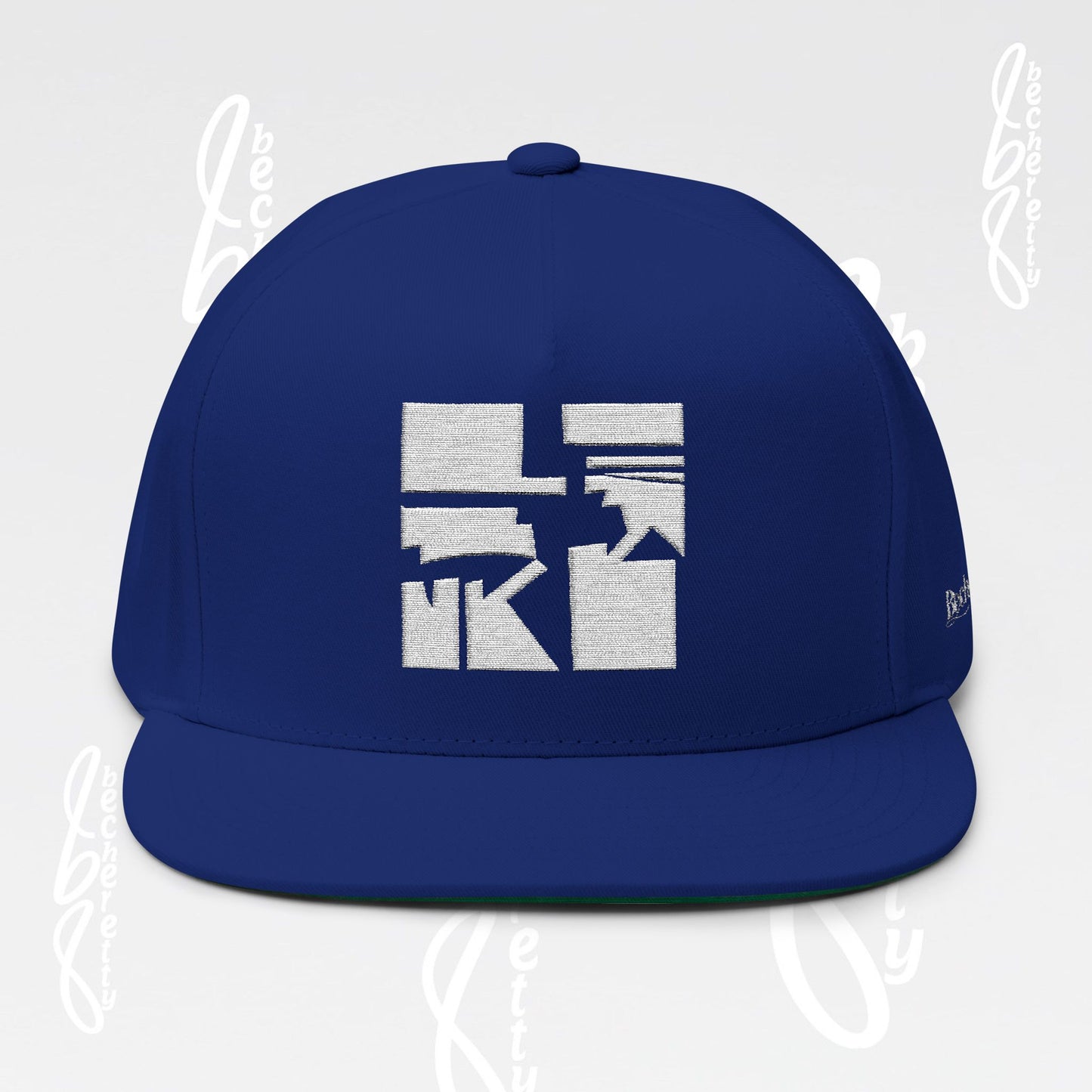 Embroidered Flat Bill Cap for Trendsetters - Art Graphic Becheretty