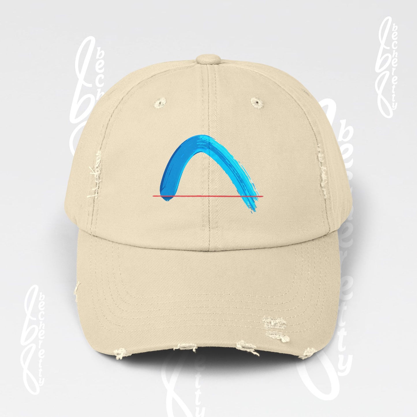 Distressed Cap - Abstract Design Art Graphic Becheretty - Unisex Headwear - Unique touch to everyday outfits