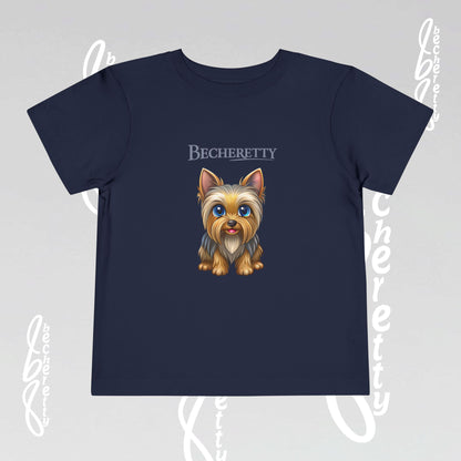 Toddler T-Shirt short sleeve - Cute Yorkie Graphic Becheretty - Perfect for Yorkie Lovers