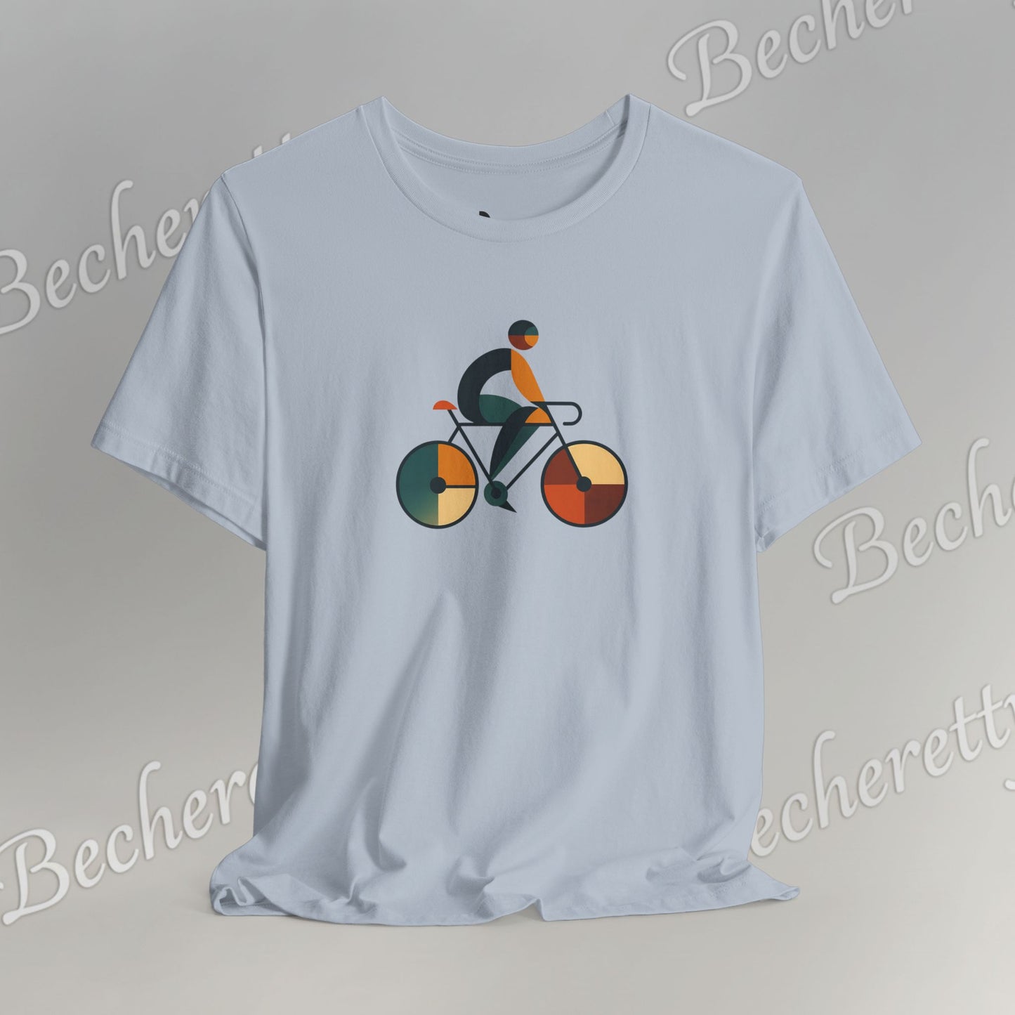 Modern Minimalist Bike Graphic Tee - Becheretty - Artistic Everyday wear, Unique gift
