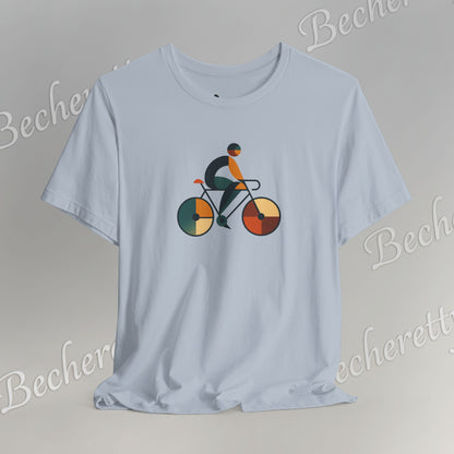 Modern Minimalist Bike Graphic Tee - Becheretty - Artistic Everyday wear, Unique gift