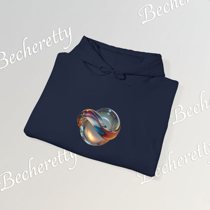 Futuristic, minimalist, and artistic vibe - Graphic Hoodie Becheretty | Surrealist Liquid Graphic