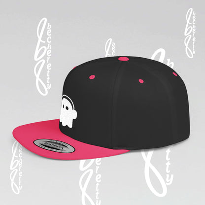 Unique Ghost Headphones Flat Bill Snapback Hat - Art Graphic Becheretty