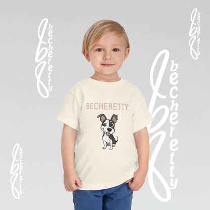 Toddler T-Shirt - Cheerful Winking Frenchie Doggy - Great choice for birthdays, playdates, and everyday wear.