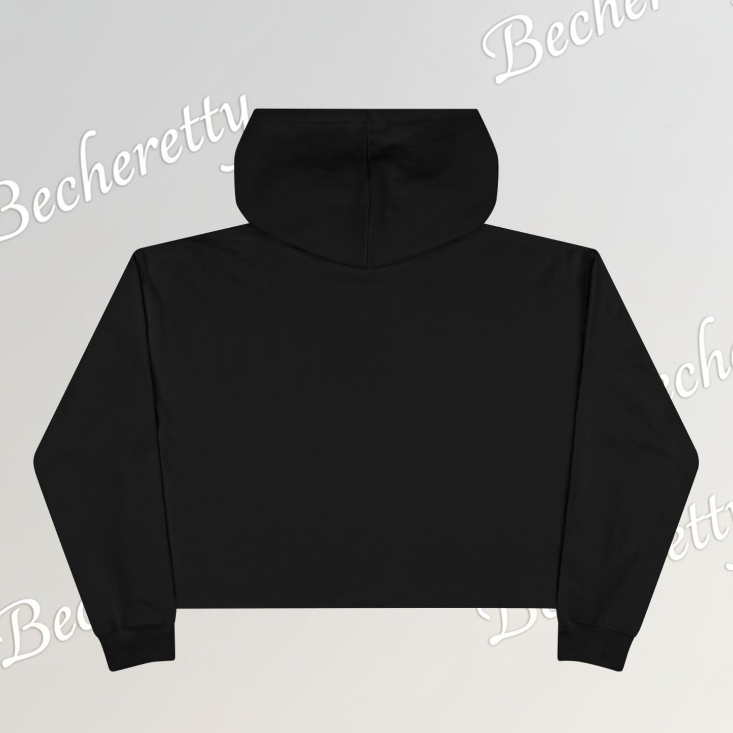 Trendy Crop Hoodie with Artistic Necklace Design Becheretty - Fashionable Sweatshirt, Gift for Her, Casual Wear, Stylish Loungewear