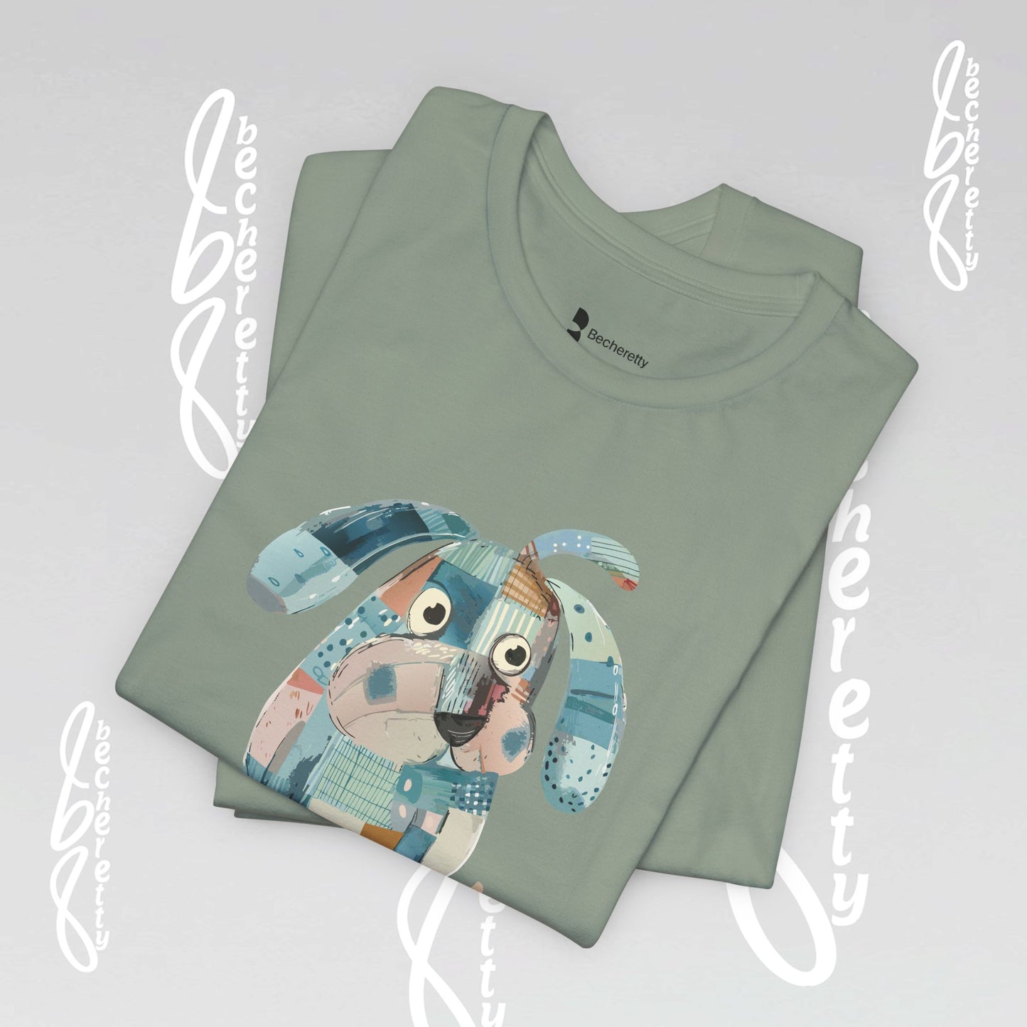Dog Lovers Tee "Frenchie" Art Graphic Becheretty - Special gift for French Bulldog owners - Casual Wear
