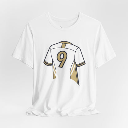 Soccer T-Shirt - Number 9 - Minimalist Graphic Becheretty - Athletic apparel - Everyday Fashion