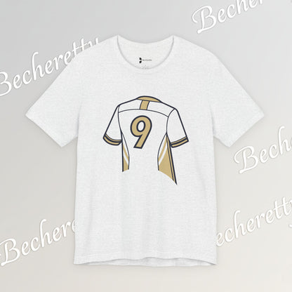 Soccer T-Shirt - Number 9 - Minimalist Graphic Becheretty - Athletic apparel - Everyday Fashion