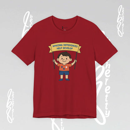 Autism Awareness T-shirt - Different, Not Less - Graphic Becheretty - Casual & Spread Positivity
