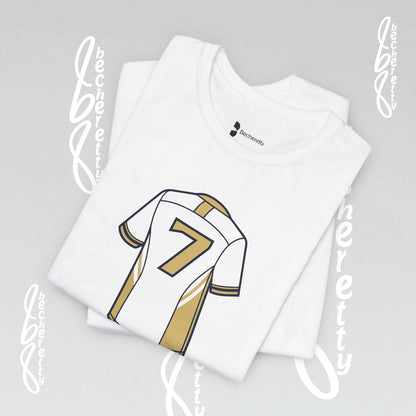 Soccer T-shirt - Number 7 - Unisex - Minimalist graphic Becheretty - Casual Wear - Team Spirit