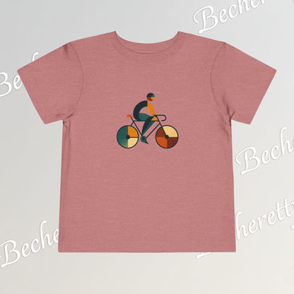 Toddler Short Sleeve T'Shirt - Abstract Colorful Bike - Graphic Becheretty - Playground & Casual wear