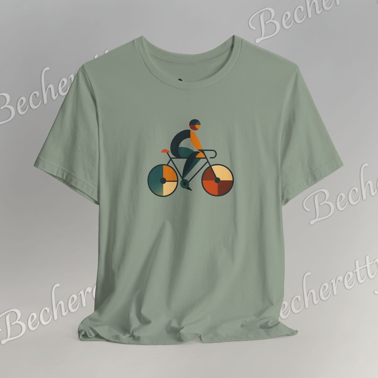 Modern Minimalist Bike Graphic Tee - Becheretty - Artistic Everyday wear, Unique gift
