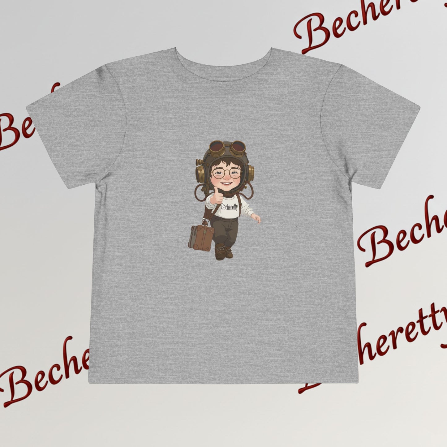 Toddler Tee  "Aviation Pilot" — Cute Little Aviator Graphic Art Becheretty