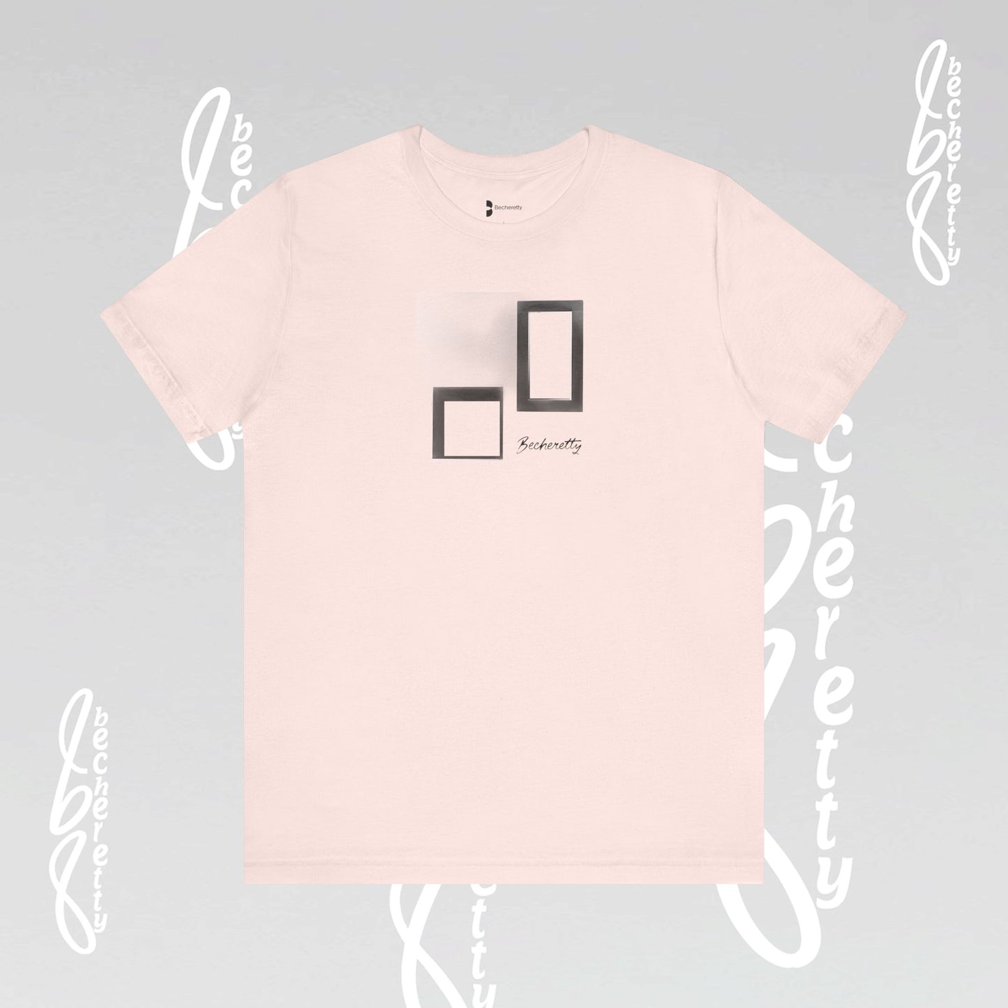 Minimalist Graphic Becheretty T-Shirt - Pixel Void Line - Modern Design for Art lovers - Casual Wear