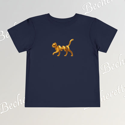 Cut Artistic "Golden Cat" Graphic Becheretty - Toddler Tee - Perfect for everyday wear with an artistic edge.