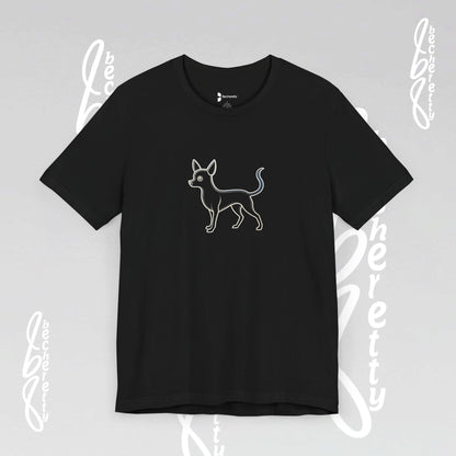 Chihuahua T-Shirt Unisex - Minimalist Art Graphic Becheretty - Trendy Tee - Casual Wear