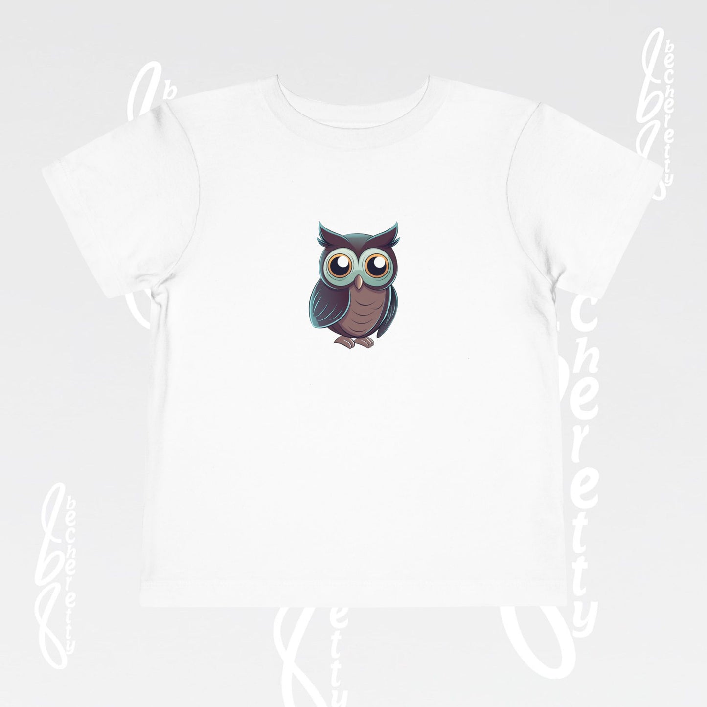Owl Toddler Tee - Cute & Comfortable Short Sleeve Shirt for Kids - Art Graphic Becheretty