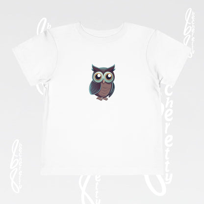Owl Toddler Tee - Cute & Comfortable Short Sleeve Shirt for Kids - Art Graphic Becheretty