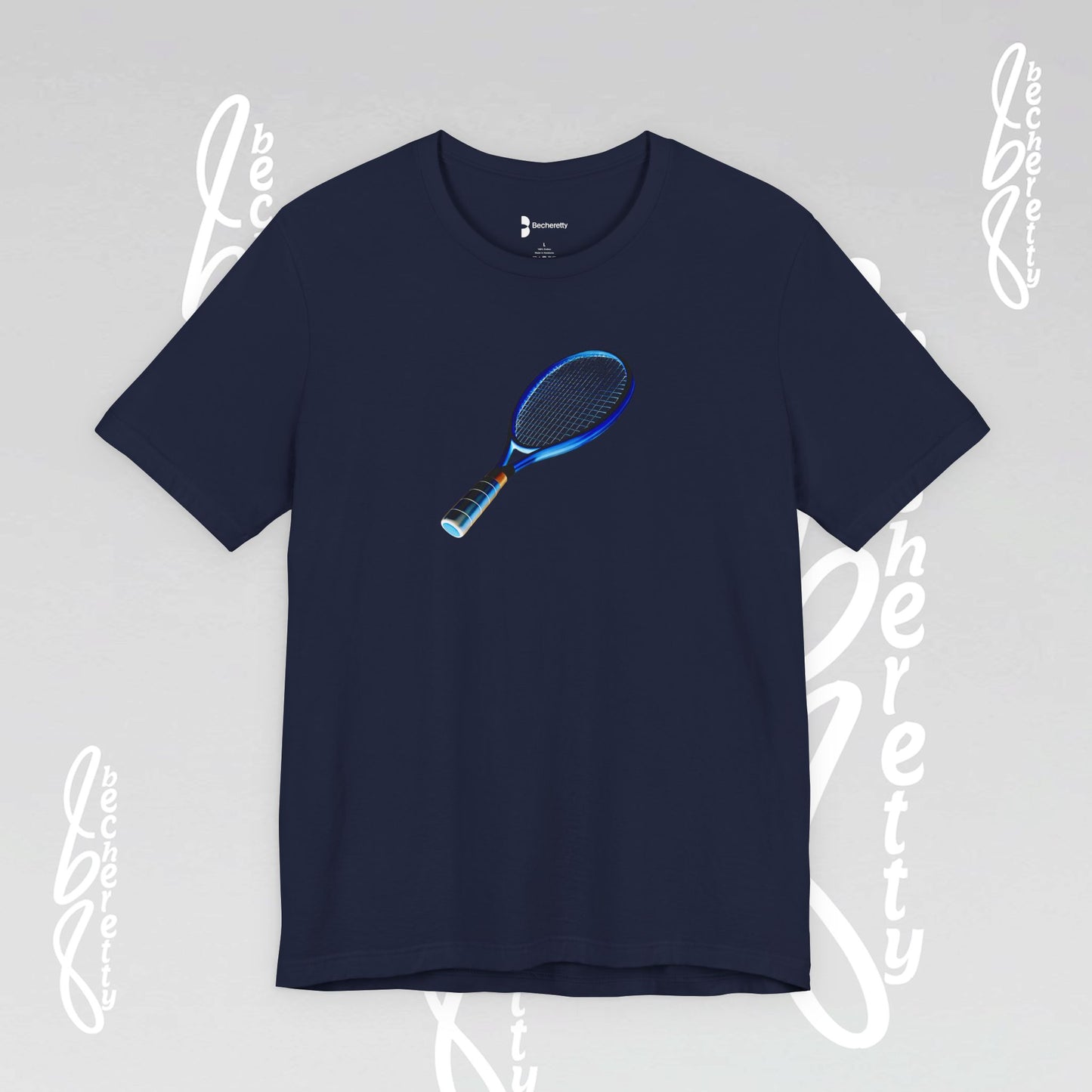 Vintage Tennis Racket - Art Graphic T'Shirt Becheretty - Tennis Enthusiasts - Casual Wear