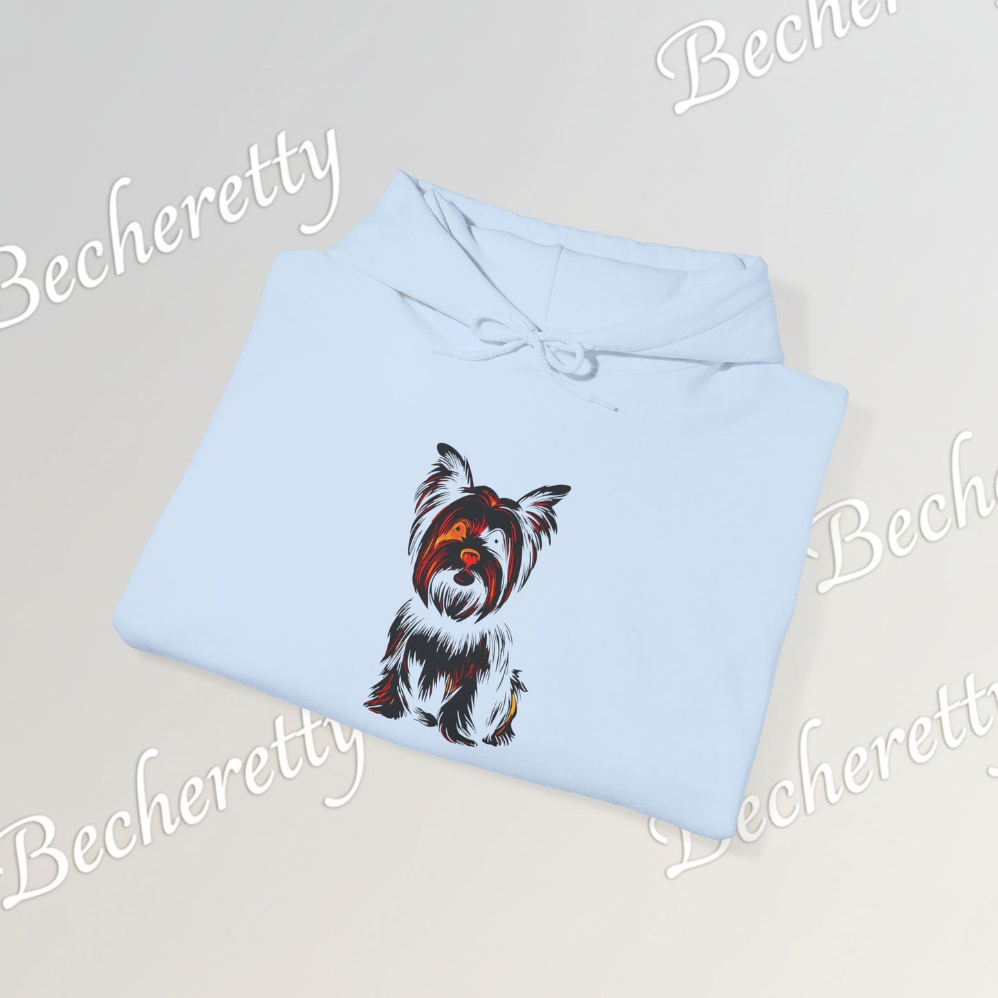 Yorkshire Hoodie- Art Graphic  Becheretty - A great gift idea for Yorkie lovers & friends.