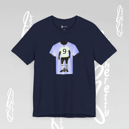Soccer T-shirt Number 9 - Graphic Becheretty - Wearable Art Tee - Soccer Fans