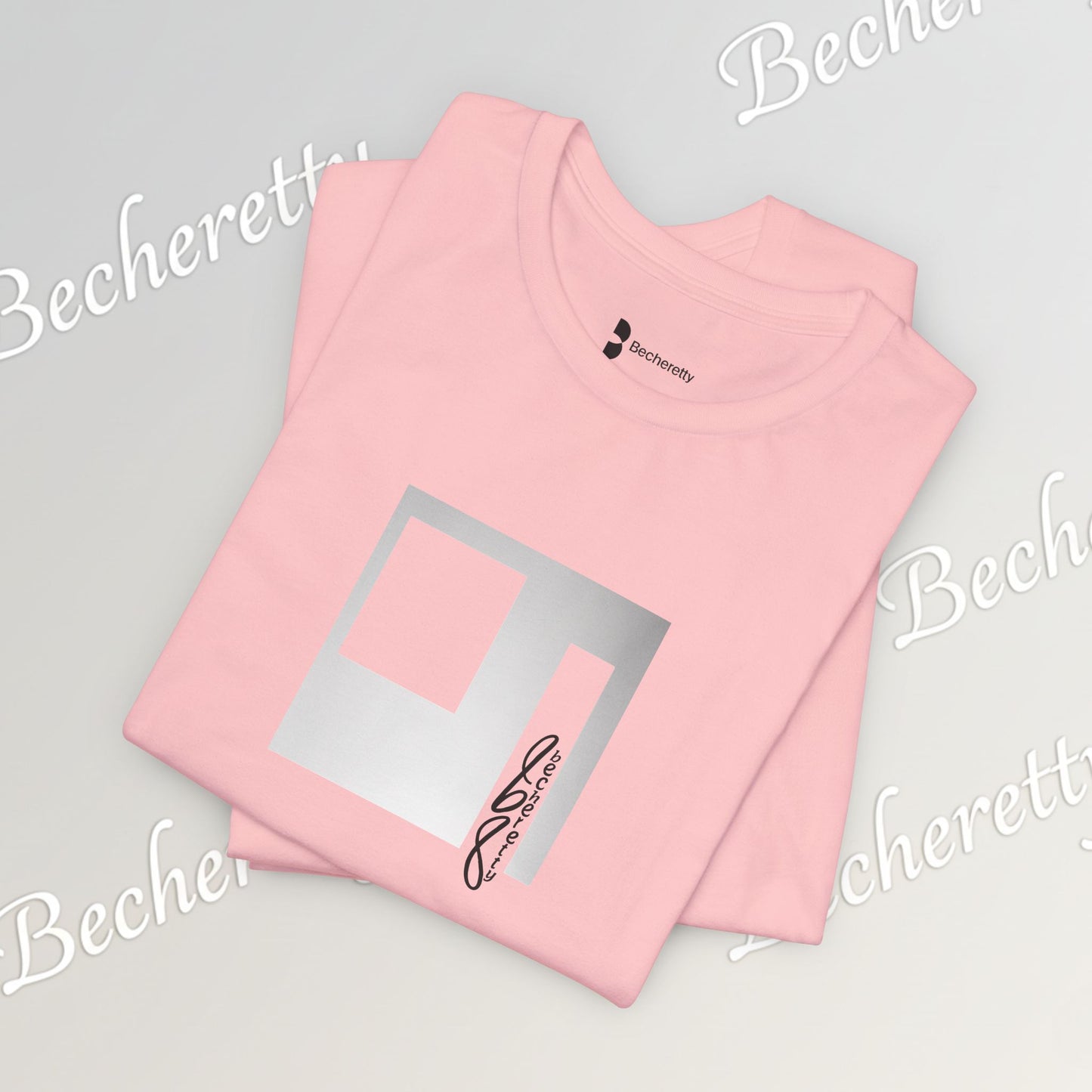 Cubist Portal Premium Tee - Minimalist Art Graphic Becheretty - Design that merges architectural precision and abstract expressionism.