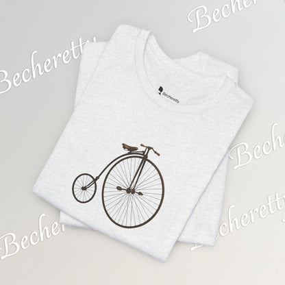 Penny-Farthing Vintage Bicycle Tee - Graphic Minimalist Tee Becheretty - Perfect T-Shirt for Cycling Enthusiasts, Casual wear