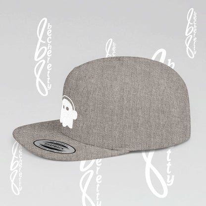 Unique Ghost Headphones Flat Bill Snapback Hat - Art Graphic Becheretty
