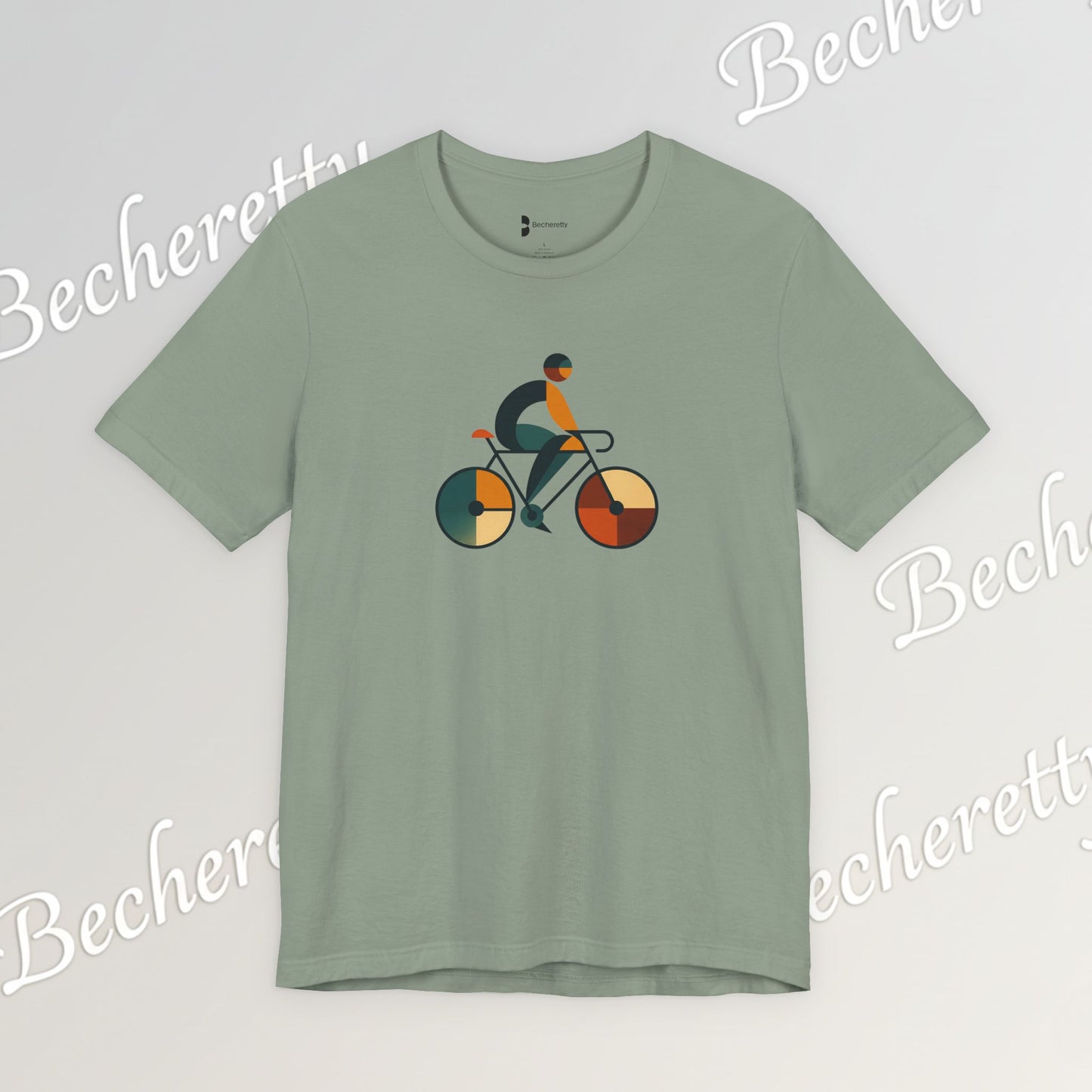Modern Minimalist Bike Graphic Tee - Becheretty - Artistic Everyday wear, Unique gift