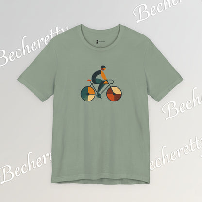 Modern Minimalist Bike Graphic Tee - Becheretty - Artistic Everyday wear, Unique gift