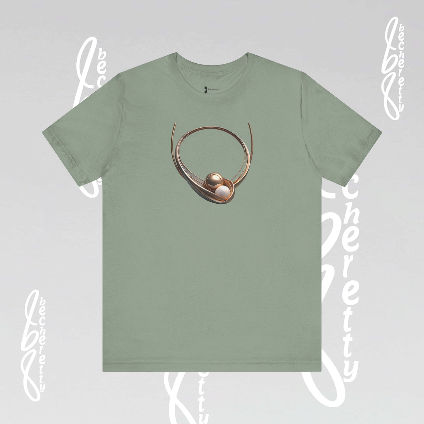Elegant Pearl-Inspired - Graphic Tee Becheretty - Casual T-Shirt, Gift for Her, Stylish Summer Wear, Unique Fashion Statement