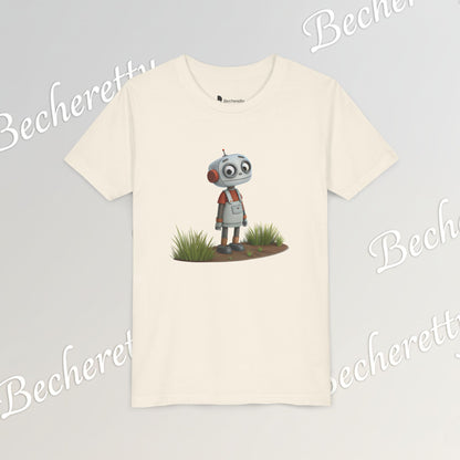 Youth T-Shirt short sleeve "Funny Robot Gaze" Graphic Becheretty - Casual Wear - Unique Kids Apparel