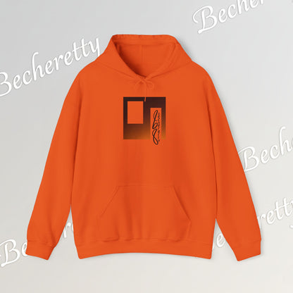 "The Horizon" Abstract Script Hoodie - Art Minimalist Becheretty - Everyday wear - Artistic & Cozy