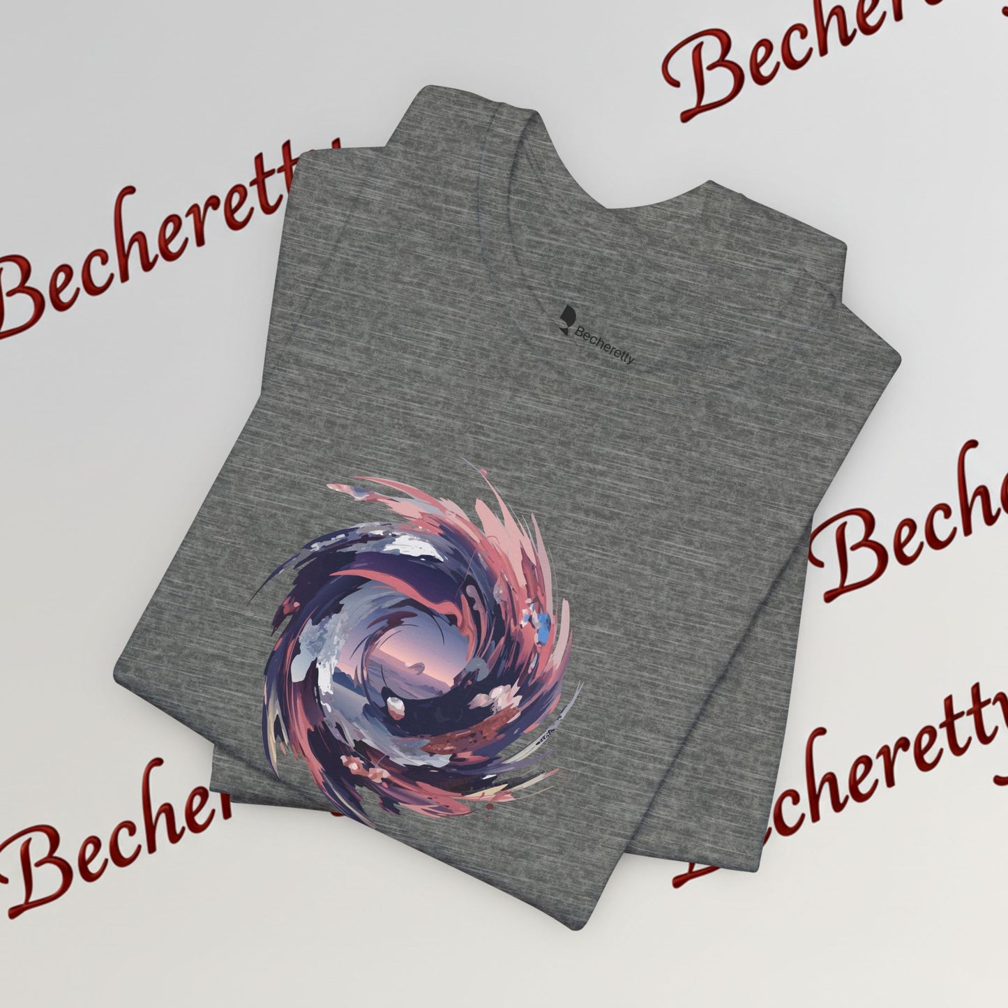 Graphic Art t-Shirt "Spiral Galaxy" - Abstract Cosmic Swirl Tee - Unique Design - Special Gift for Art Lovers