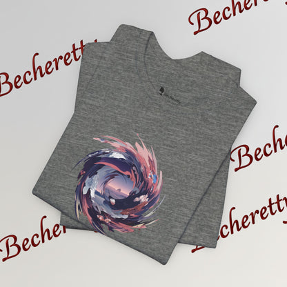 Graphic Art t-Shirt "Spiral Galaxy" - Abstract Cosmic Swirl Tee - Unique Design - Special Gift for Art Lovers