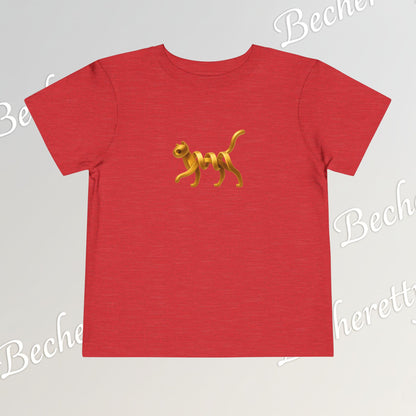 Cut Artistic "Golden Cat" Graphic Becheretty - Toddler Tee - Perfect for everyday wear with an artistic edge.